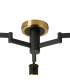 Worcester 60cm Swing Arm Flush Ceiling 3 Light E14 Brass/Satin Black/Smoke Striped Cylinder Glass-6