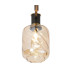 Worcester 60cm Swing Arm Flush Ceiling 3 Light E14 Brass/Satin Black/Amber Twisted Cylinder Glass-6