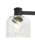 Worcester 60cm Swing Arm Flush Ceiling 3 Light E14 Brass/Satin Black/Clear Twisted Cylinder Glass-7