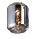 Worcester 60cm Swing Arm Flush Ceiling 3 Light E14 Brass/Satin Black/Smoke Twisted Cylinder Glass-6