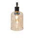 Worcester 59cm Swing Arm Flush Ceiling 3 Light E14 Brass/Satin Black/Amber Uniform Dimple Cylinder Glass-6
