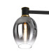Worcester 61cm Swing Arm Flush Ceiling 3 Light E14 Brass/Satin Black/Smoke Fade Wine Glass Glass-7