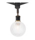Worcester 62cm Swing Arm Flush Ceiling 3 Light E14 Brass/Satin Black/Clear Round Textured Diamond Pattern Glass-6