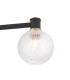 Worcester 62cm Swing Arm Flush Ceiling 3 Light E14 Brass/Satin Black/Clear Round Textured Diamond Pattern Glass-8