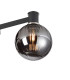 Worcester 62cm Swing Arm Flush Ceiling 3 Light E14 Satin Nickel/Satin Black/Smoke Plated Round Segment Glass-9