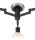 Worcester 62cm Swing Arm Flush Ceiling 3 Light E14 Satin Nickel/Satin Black/White Round Speckled Glass-5