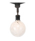 Worcester 62cm Swing Arm Flush Ceiling 3 Light E14 Satin Nickel/Satin Black/White Round Speckled Glass-6