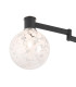 Worcester 62cm Swing Arm Flush Ceiling 3 Light E14 Satin Nickel/Satin Black/White Round Speckled Glass-7
