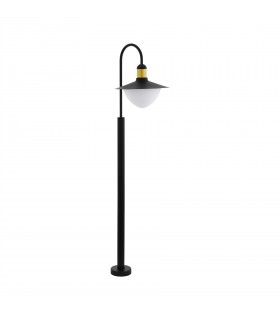 1 Light Outdoor Lamp Post Black, Gold IP44, E27 - 1