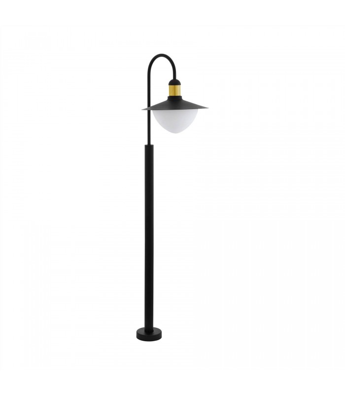 1 Light Outdoor Lamp Post Black, Gold IP44, E27 - 1