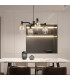 Worcester Swing Arm Semi Ceiling 4 Light E14 Brass/Satin Black/Amber Fade Wine Glass Glass-4