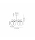 Worcester Swing Arm Semi Ceiling 4 Light E14 Brass/Satin Black/Smoke Fade Wine Glass Glass-2