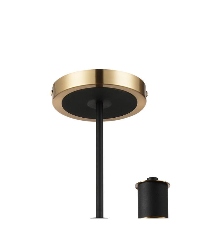 Worcester Swing Arm Semi Ceiling 4 Light E14 Brass/Satin Black/Smoke Fade Wine Glass Glass-6