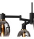 Worcester Swing Arm Semi Ceiling 4 Light E14 Brass/Satin Black/Smoke Fade Wine Glass Glass-8
