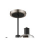 Worcester Swing Arm Semi Ceiling 4 Light E14 Satin Nickel/Satin Black/Smoke Twisted Cylinder Glass-5