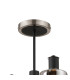 Worcester Swing Arm Semi Ceiling 4 Light E14 Satin Nickel/Satin Black/Smoke Uniform Dimple Cylinder Glass-5