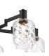 Worcester 69cm Swing Arm Semi Ceiling 5 Light E14 Brass/Satin Black/Clear Twisted Cylinder Glass-8