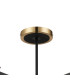 Worcester 68cm Swing Arm Semi Ceiling 5 Light E14 Brass/Satin Black/Clear Uniform Dimple Cylinder Glass-6