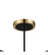 Worcester 71cm Swing Arm Semi Ceiling 5 Light E14 Brass/Satin Black/Amber Plated Round Segment Glass-6