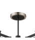 Worcester 68cm Swing Arm Semi Ceiling 5 Light E14 Satin Nickel/Satin Black/Smoke Uniform Dimple Cylinder Glass-5