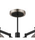 Worcester 70cm Swing Arm Semi Ceiling 5 Light E14 Satin Nickel/Satin Black/Smoke Fade Wine Glass Glass-4