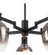 Worcester 70cm Swing Arm Semi Ceiling 5 Light E14 Satin Nickel/Satin Black/Smoke Fade Wine Glass Glass-5