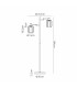 Worcester Swing Arm Floor Lamp 2 Light E14 Brass/Satin Black/Amber Striped Cylinder Glass-2