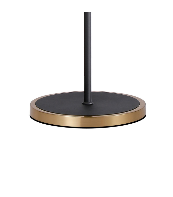 Worcester Swing Arm Floor Lamp 2 Light E14 Brass/Satin Black/Amber Striped Cylinder Glass-9