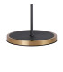 Worcester Swing Arm Floor Lamp 2 Light E14 Brass/Satin Black/Clear Striped Cylinder Glass-8