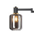 Worcester Swing Arm Floor Lamp 2 Light E14 Brass/Satin Black/Smoke Striped Cylinder Glass-8