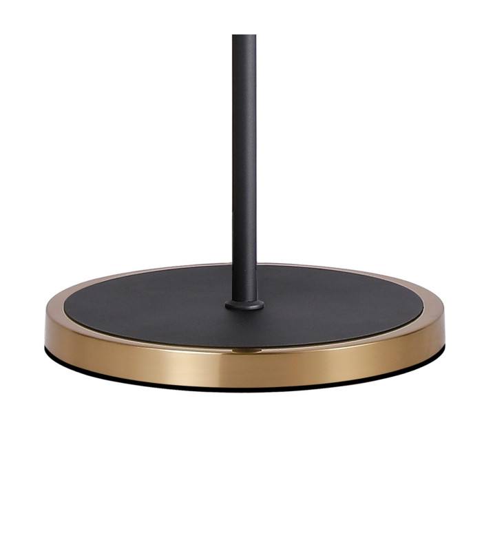 Worcester Swing Arm Floor Lamp 2 Light E14 Brass/Satin Black/Smoke Twisted Cylinder Glass-8