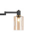 Worcester Swing Arm Floor Lamp 2 Light E14 Brass/Satin Black/Amber Uniform Dimple Cylinder Glass-6
