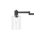 Worcester Swing Arm Floor Lamp 2 Light E14 Brass/Satin Black/Clear Uniform Dimple Cylinder Glass-8