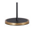 Worcester Swing Arm Floor Lamp 2 Light E14 Brass/Satin Black/Clear Uniform Dimple Cylinder Glass-9