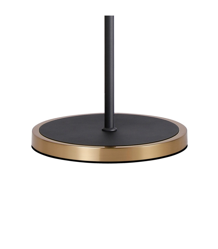 Worcester Swing Arm Floor Lamp 2 Light E14 Brass/Satin Black/Clear Uniform Dimple Cylinder Glass-9