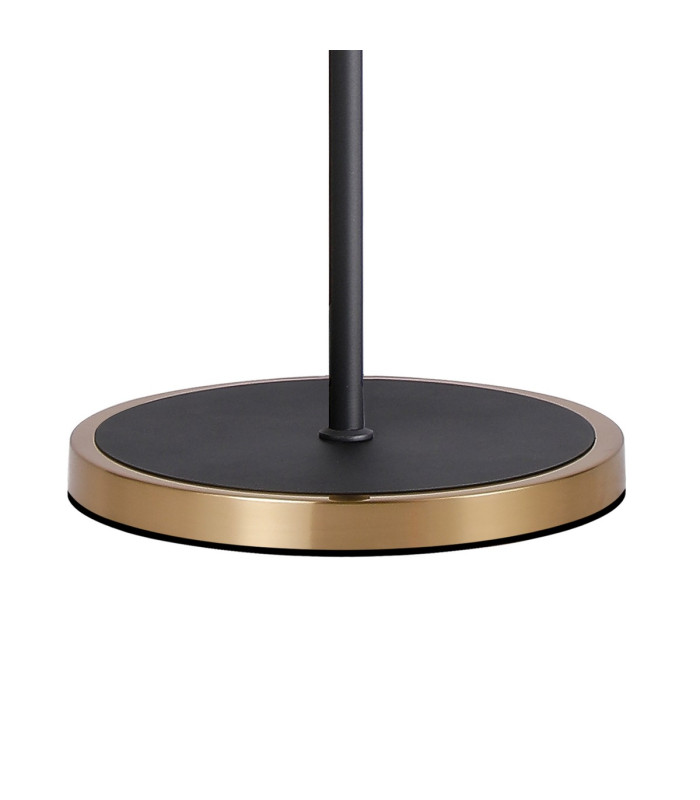Worcester Swing Arm Floor Lamp 2 Light E14 Brass/Satin Black/Smoke Uniform Dimple Cylinder Glass-9