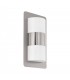 2 Light Outdoor Flush Wall Light Stainless Steel IP44, E27 - 1