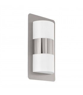 2 Light Outdoor Flush Wall Light Stainless Steel IP44, E27 - 1