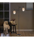 Worcester Swing Arm Floor Lamp 2 Light E14 Brass/Satin Black/Amber Fade Wine Glass Glass-4