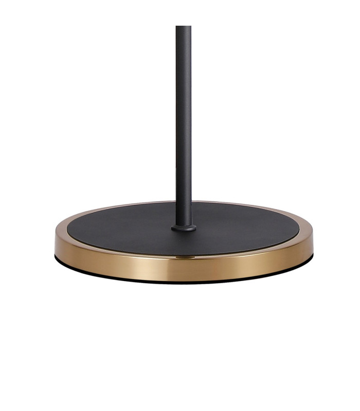 Worcester Swing Arm Floor Lamp 2 Light E14 Brass/Satin Black/Amber Fade Wine Glass Glass-9