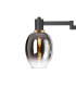 Worcester Swing Arm Floor Lamp 2 Light E14 Brass/Satin Black/Smoke Fade Wine Glass Glass-7