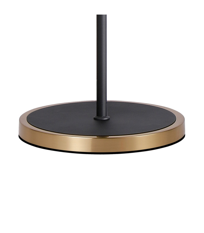 Worcester Swing Arm Floor Lamp 1 Light E14 Brass/Satin Black/Amber Plated Round Segment Glass-8