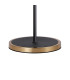Worcester Swing Arm Floor Lamp 1 Light E14 Brass/Satin Black/Clear Round Textured Diamond Pattern Glass-7