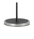 Worcester Swing Arm Floor Lamp 2 Light E14 Satin Nickel/Satin Black/Amber Striped Cylinder Glass-7