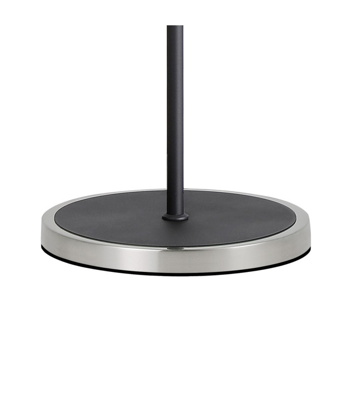 Worcester Swing Arm Floor Lamp 2 Light E14 Satin Nickel/Satin Black/Amber Striped Cylinder Glass-7