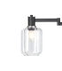 Worcester Swing Arm Floor Lamp 2 Light E14 Satin Nickel/Satin Black/Clear Striped Cylinder Glass-6