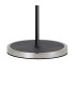 Worcester Swing Arm Floor Lamp 2 Light E14 Satin Nickel/Satin Black/Clear Striped Cylinder Glass-7