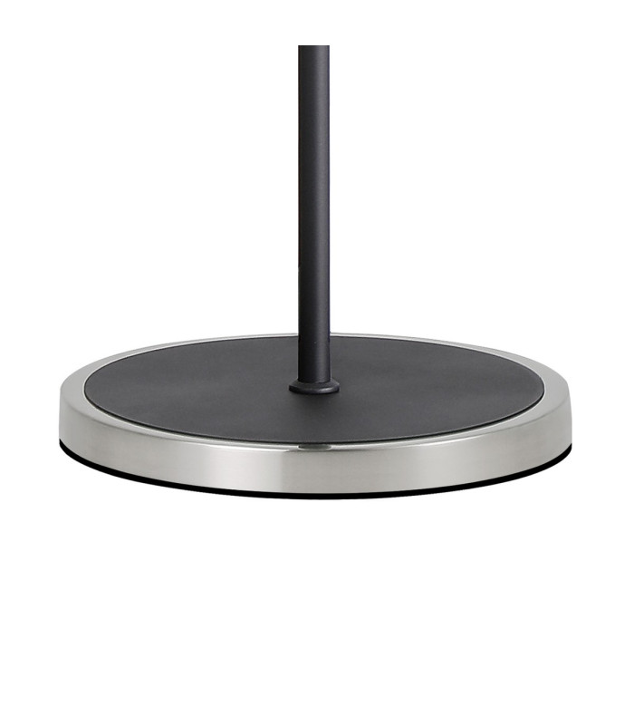 Worcester Swing Arm Floor Lamp 2 Light E14 Satin Nickel/Satin Black/Clear Striped Cylinder Glass-7