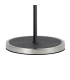 Worcester Swing Arm Floor Lamp 2 Light E14 Satin Nickel/Satin Black/Smoke Striped Cylinder Glass-7