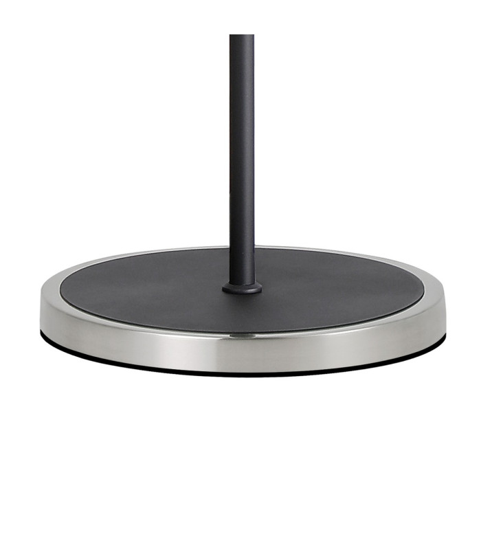 Worcester Swing Arm Floor Lamp 2 Light E14 Satin Nickel/Satin Black/Smoke Striped Cylinder Glass-7